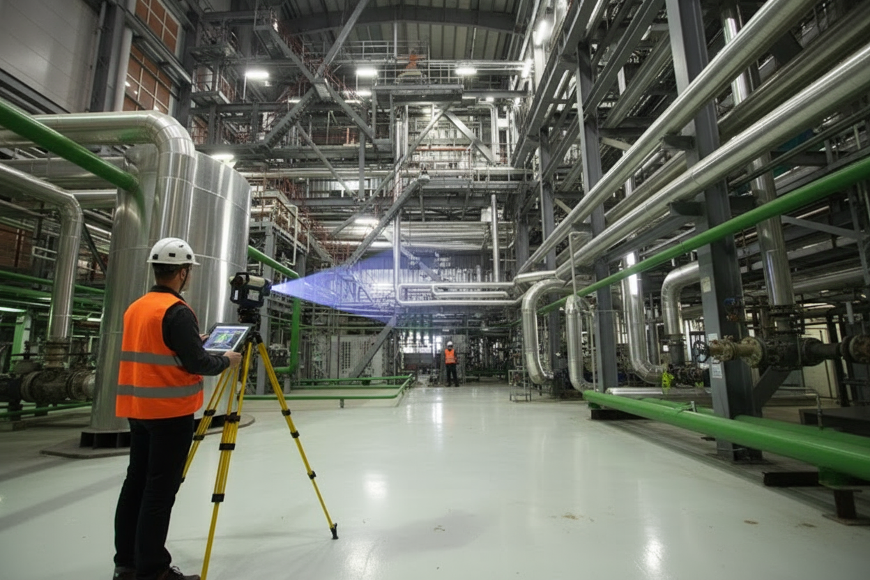 3D Laser Scanning in Industrial Plant for As-Built Documentation