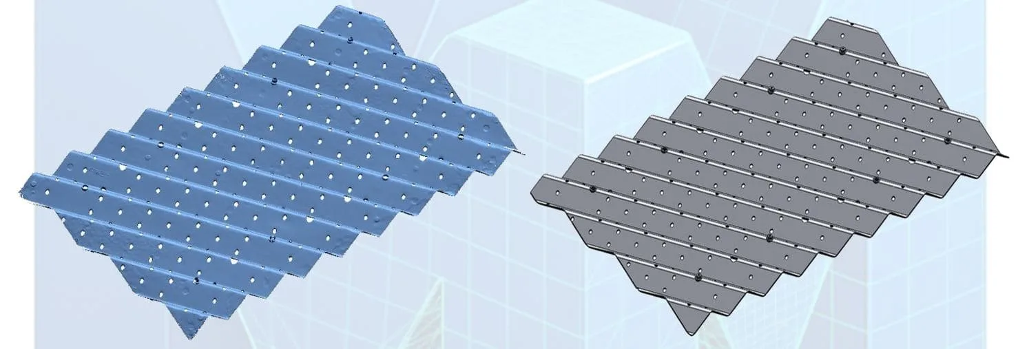Scan to CAD conversion of a plastic tray injection-molded part using reverse engineering and parametric CAD by MindMesh 3D